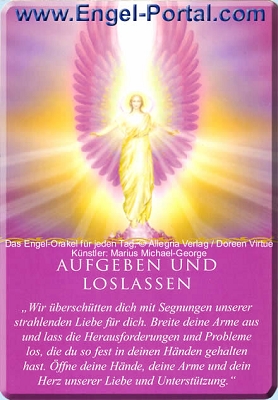 Engel Tageskarte Aufgeben und Loslassen