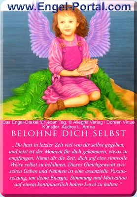 Engel Tageskarte belohne dich selbst