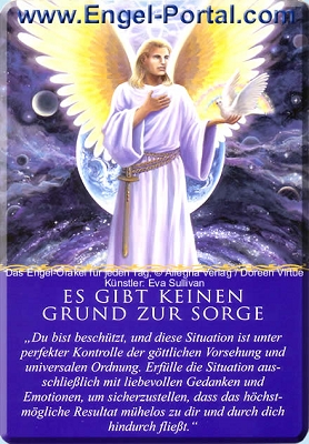 Engel Tageskarte es gibt keinen Grund zur Sorge