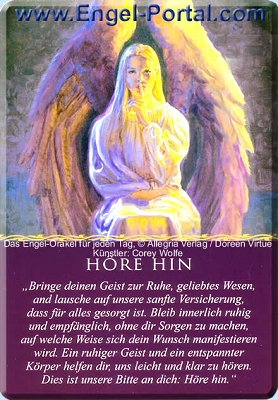 Engel Tageskarte höre hin