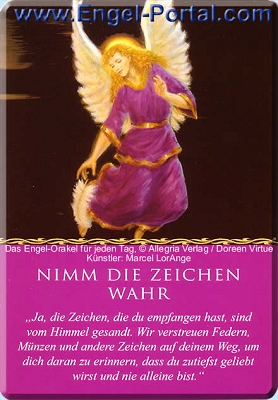 Engel Tageskarte nimm die Zeichen wahr