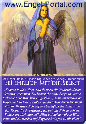 Engel Tageskarte sei ehrlich mit dir selbst