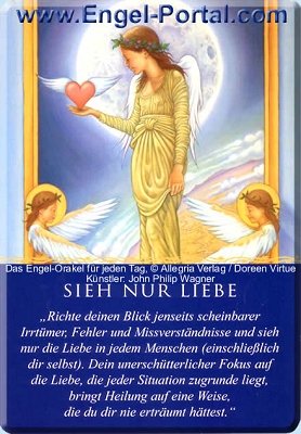 Engel Tageskarte sieh nur Liebe