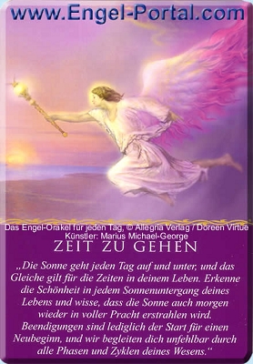 Engel Tageskarte Zeit zu gehen